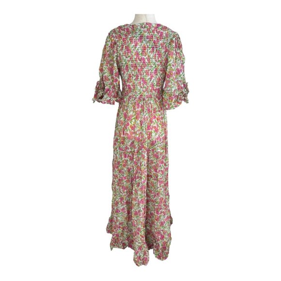byTiMo Smock Tiered Floral Cotton Maxi Dress - Picture 4 of 7